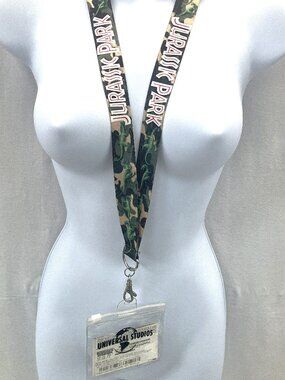Universal Studios Jurassic Park Lanyard and Clear ID Holder